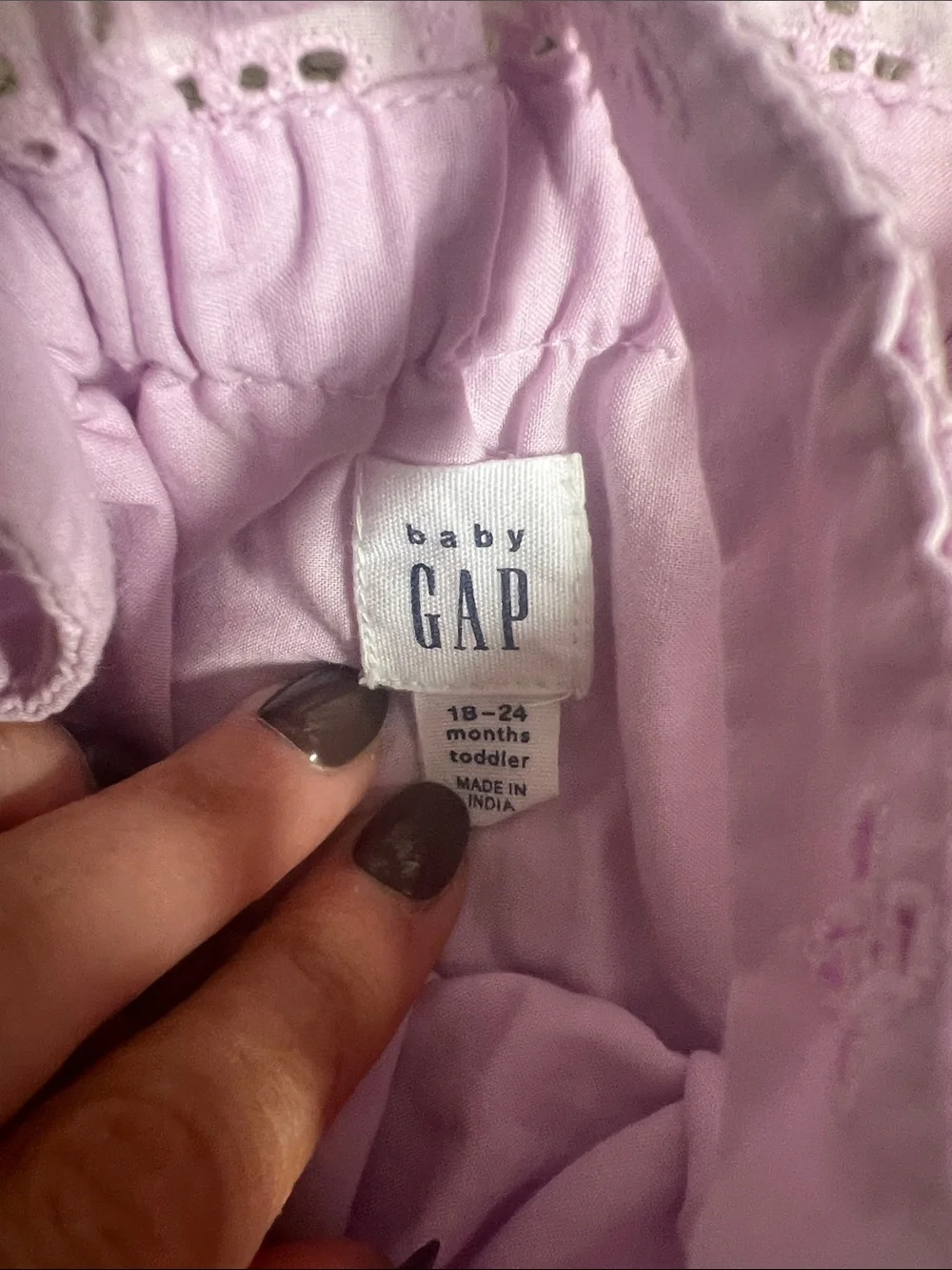 BabyGAP Lavender Eyelet Tank Top